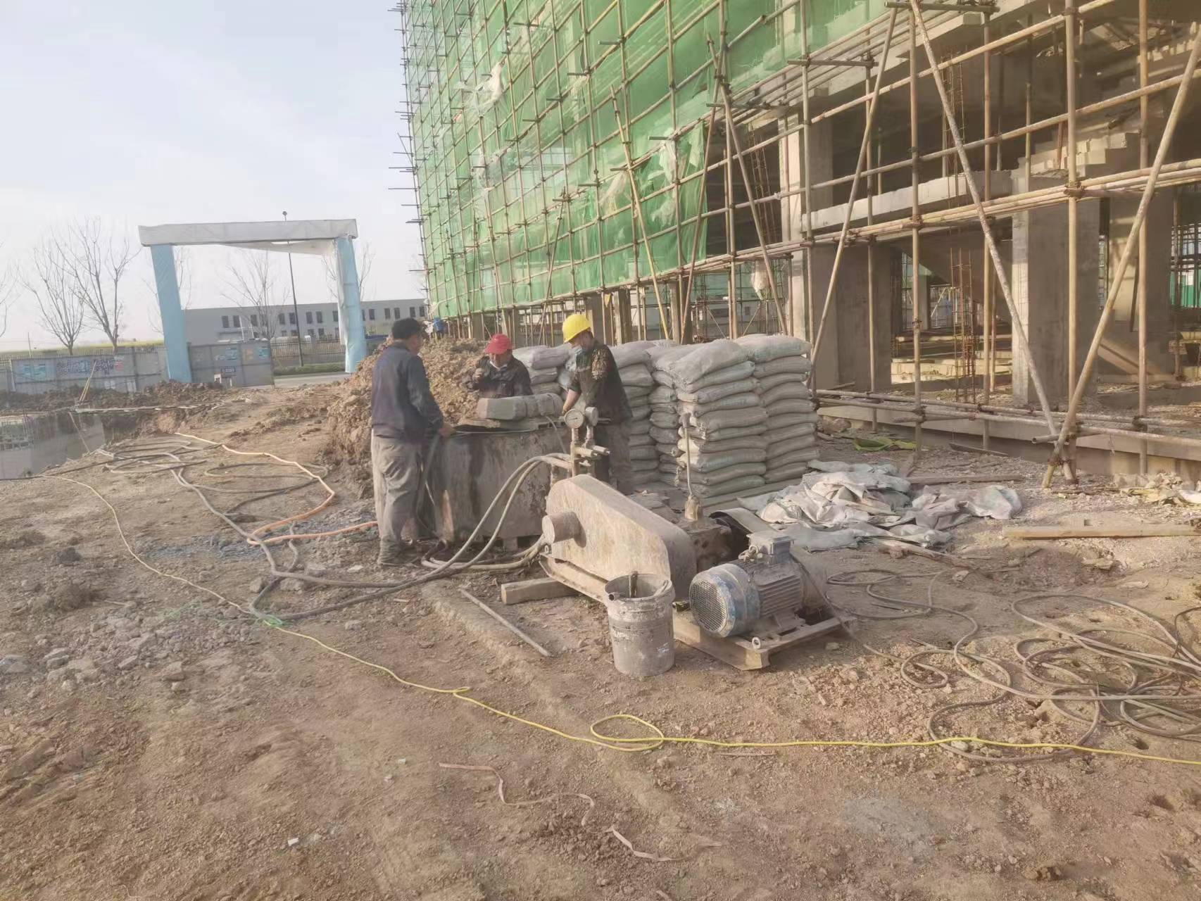 浩口原种场别墅下沉注浆